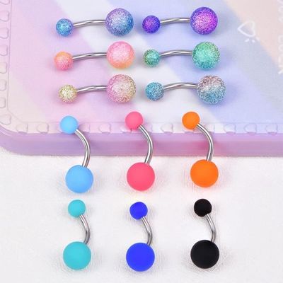 Bijou Nombril 14G 5 Piercings Nombril Acier Chirurgical 14G - Styles CZ Cœur, Papillon, Fleur - Or Et Argenté Piercing Ventre Hypoallergénique