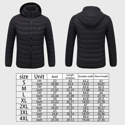 DACUN Manteau Long Chauffant d'hiver for Homme, Veste chauffante électrique  Intelligente Rechargeable, Coupe à 3 températures (Color : Grey, Size 