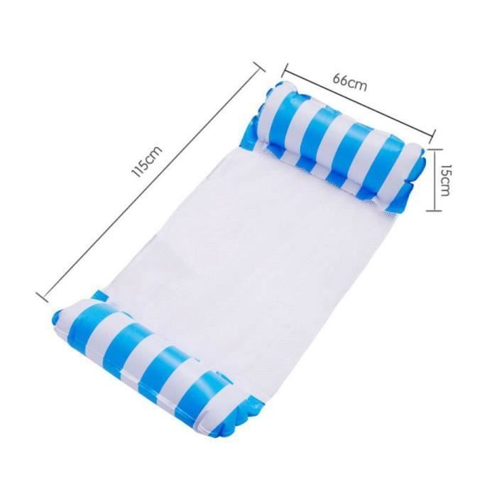Lot De 2 Hamacs Gonflables 4-en-1 – Hamac, Chaise Longue, Drifter, Selle Sport – Capacité 150 Kg – Pour Piscine, Plage – Adultes Et Enfants