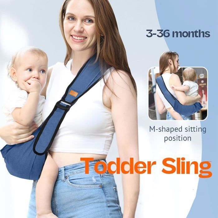 Écharpe De Portage Bébé Portable Respirante - Porte-Bébé Latéral Réglable Jusqu'à 30kg Rose