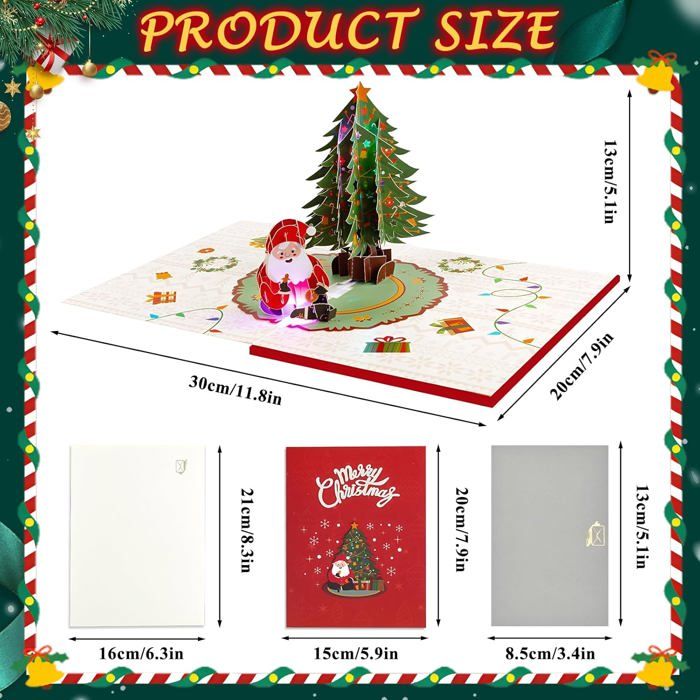 Carte De Noël 3D Pour Femme Ou Homme, Petit Ami Ou