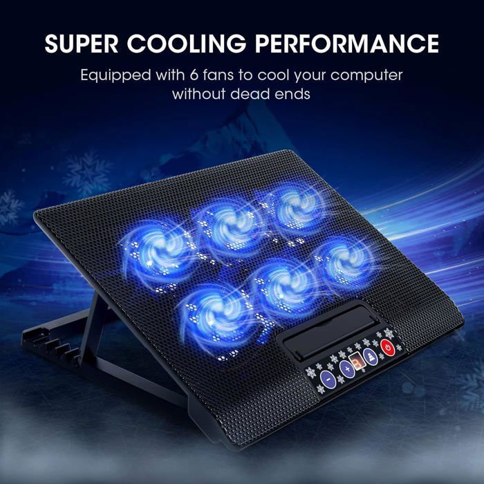 Thermaltake Massive 14² 2.0 - Base De Refroidissement PC Portable 14 Pouces, Ventilation Puissante, Design Noir Élégant, Support Laptop Gaming Et Bureau