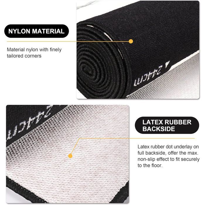 Tapis De Fléchettes Antidérapant – Ligne De Lancer Oche Incluse – 300x34 Cm – Caoutchouc Velours – Salle De Jeux