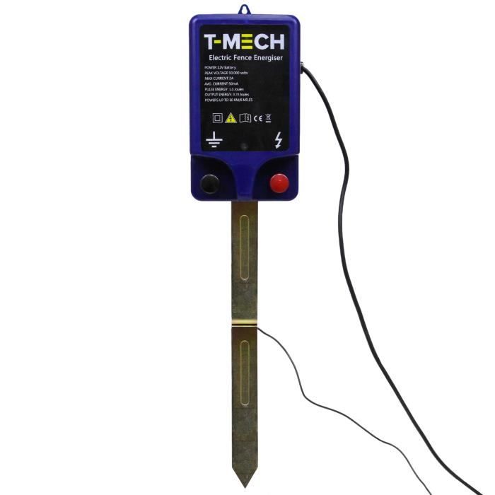 Électrificateur De Clôture 12V - Portée 10 Km - Puissance 1.5J - Écran LCD - Pour Animaux (Chevaux, Vaches, Sangliers...)