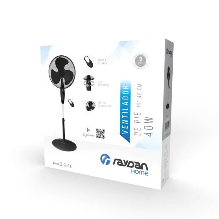 Raydan Sur Ventilateur sur Pied - Raydan Home - Neos Comfort - 3 Vitesses - Ø40cm ...