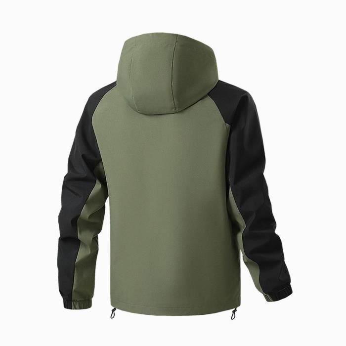 Veste Homme Veste Homme Mi Saison Zippée Cyclisme Blouson Printemps Imperméable Mi Saison Cargo Grande Taille Hiver Décontractée Sport Vêtements 11#Noir XL
