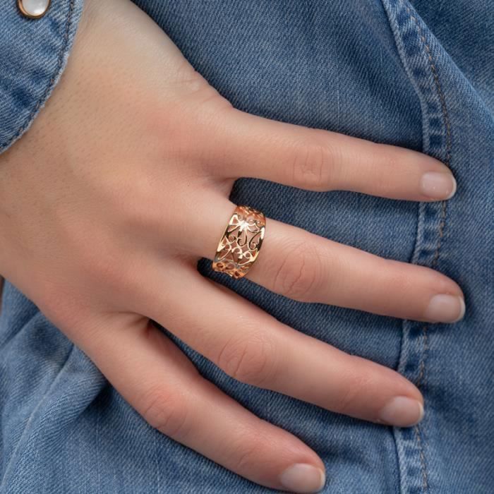 Plaqué Or Alliance 18 Carats Pas Cher Bague Argent 925/1000