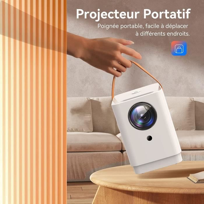 Video Projecteur Portatif, SUREWHEEL Projecteur 320ANSI 1080P FHD