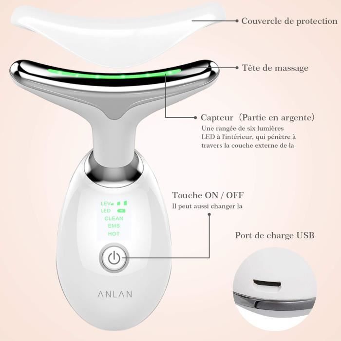Appareil De Massage Facial EMS - Anti-rides, Lifting, Double Menton, Technologie électrique, Neuf