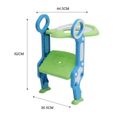 Pot Toilette pour bébé LESHP - échelle pliable - bleu vert-2