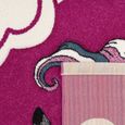 Chambre d'enfant Tapis Pour Enfant La Petite Licorne En Rose Crème Turquoise [80x150 cm]-2