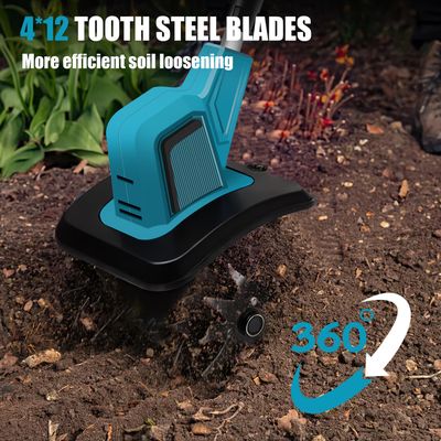 Motobineuse Électrique Pliable 21V Motobineuse Sans Fil, Profondeur Travail 22CM Largeur 30CM