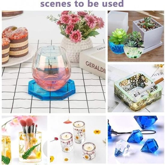 Kit Moule Résine Époxy 132 Pièces - Silicone Pour Bijoux, Stylos, Décoration - DIY Complet