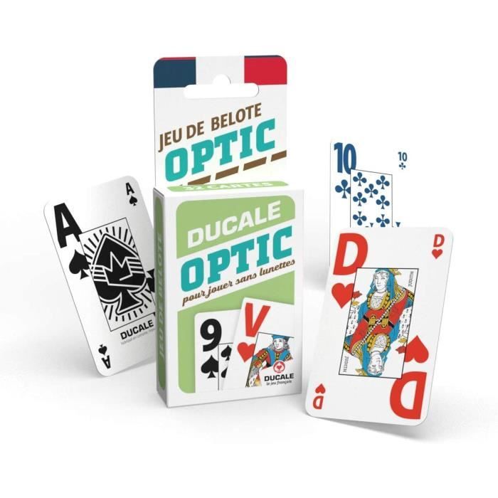 Ducale, Le Jeu Français Jeu de belote 32 Cartes - avec Grands Index ...