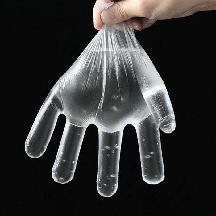 100 pièces/ensemble de gants alimentaires en plastique jetables