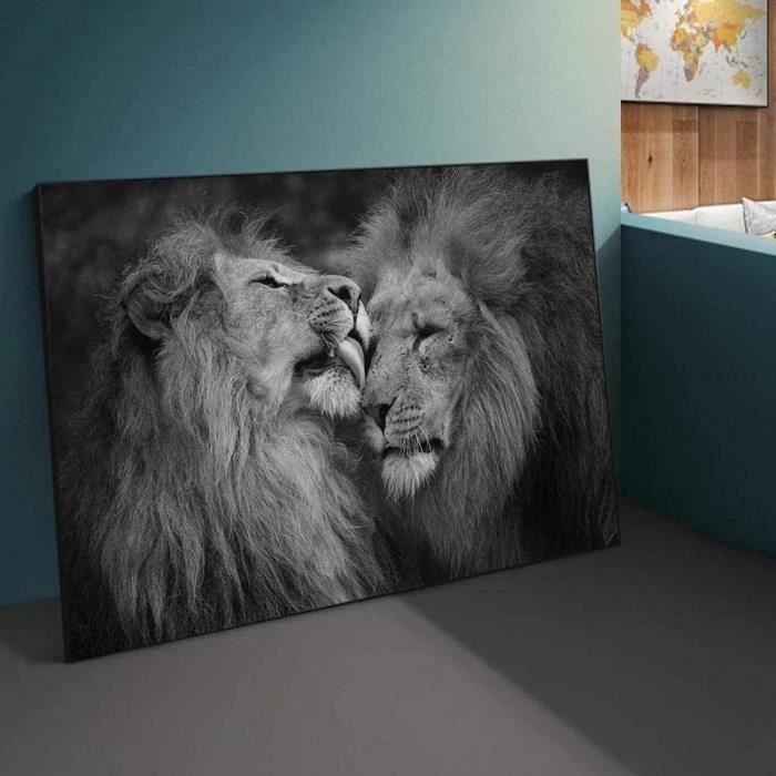 Tableau Toile « Amore Mio » Noir Et Vert - Déco Murale Minimaliste, 2 Pièces 21x30 Cm, Sans Cadre