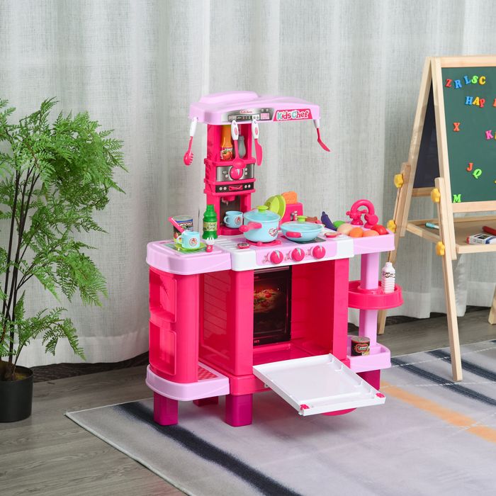 Dinette En Bois Kramow – 30 Pièces Légumes, Fruits, Fruits De Mer, Planche, Couteaux – Jeu D'aliments Avec Panier – Cadeau Fille Garçon 3-6 Ans