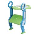 Pot Toilette pour bébé LESHP - échelle pliable - bleu vert-3