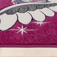 Chambre d'enfant Tapis Pour Enfant La Petite Licorne En Rose Crème Turquoise [80x150 cm]-3
