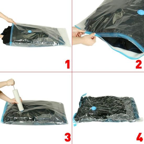 Marsbag Lot De 8 Housse De Rangement Sous Vide S M L Pompe A Main