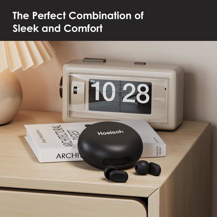 Bouchons D'Oreilles Pour Dormir 45dB Réutilisables - Réduction Bruit Silicone Souple Noir