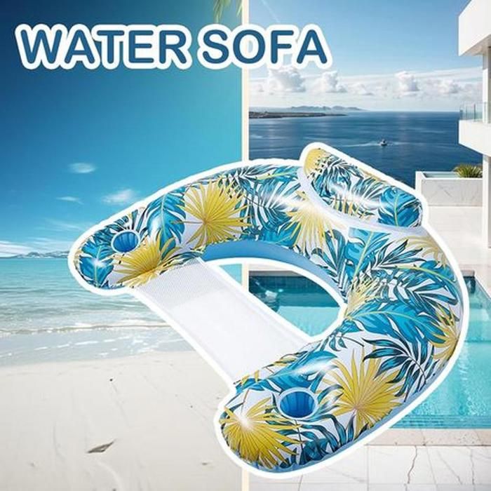 Matelas Gonflable 4 En 1 – Hamac, Fauteuil, Tapis Flottant, Selle D'exercice – Pour Piscine, Lac, Plage – Léger Et Compact
