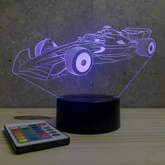 Lampe de chevet veilleuse Formule 1 F1 avec télécommande - Cadeau  anniversaire surprise Collection Déco - Cdiscount Maison