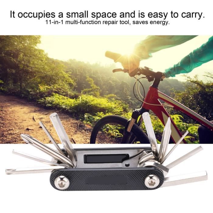 PRO BIKE TOOL outil multifonction veloOutil 8 en 1 Kit d'outils pour vélos  de route et Montagne entièrement en acier inoxydable long levier Outils