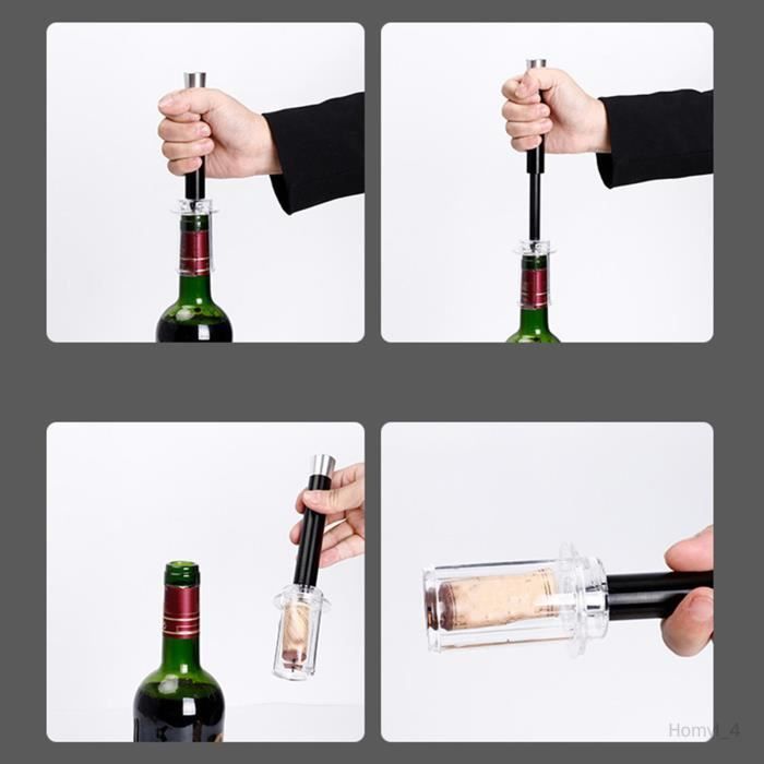 4 ouvre-bouteille en liège/coupe-capsule pour bouteille à pression d'air de  vin avec coupe-capsule