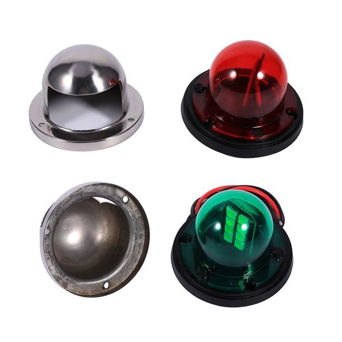 4x Feux de Navigation Bateau 12V - Feux Ronds Blancs pour Pont, Yacht 4x Feux de Navigation Bateau 12V - Feux Ronds Blancs pour Pont, Yacht