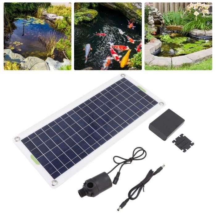 Kit Panneau Solaire 10W 9V Avec Pompe à Eau 240L/H Submersible - Fontaine Aquarium, Levage 2,5-3m, Tuyau 2m Pour Bassin Et Jardin