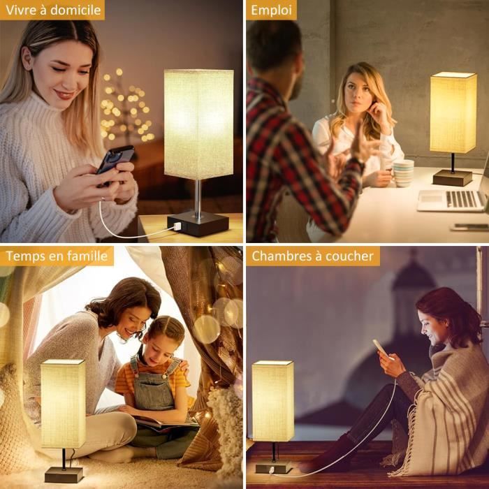 USB Charge Veilleuse Tactile Lampe De Chevet 3 Modes Gradation Lampe De Table Chambre Protection Des Yeux Pour Enfants Cadeau LED Livre Lampe