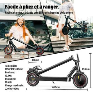 Trottinette Électrique Kaabo Mantis 8 Plus 2x800W 18.2Ah 48V Argent