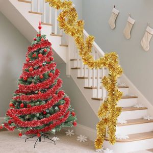 Guirlande De Noël Extra Longue 15 M - Rouge, Argent Ou Or - Lot De 3 Pièces