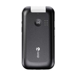 Coque + Lanière Pour Doro 1380 - Bandoulière Réglable, Patchs Inclus - Noir - Protection Antichoc