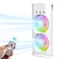 Mini Climatiseur Portable 3 en 1 3 Pulvérisateurs Ventilateur Humidificateur LED Nuit USB Type-C 600ml Pour Maison Bureau
