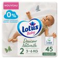 Couches LOTUS BABY Douceur Naturelle Taille 2 x45 - Sans lotion, colorant, parfum ni allergène-0