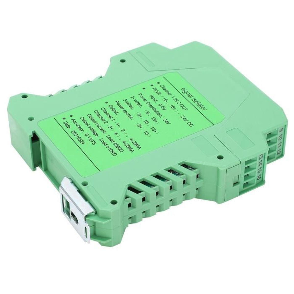 Convertisseur Isolatueur De Signal DC 24V 4-20mA Vers 0-10V - Conditionneur SPS Industriel Haute Précision