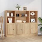 VIDAXL Brun Buffets - Vitrine bahut - armoire console Pour cuisine, 3 pcs chêne sonoma - Bois d'ingénierie 8137250