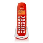 Téléphone sans fil Brondi Adara - Haut-parleur, 20 entrées, identification de l'appelant - Rouge, Blanc