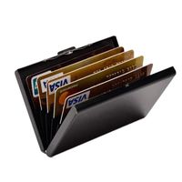 DAMILY® Porte-cartes de crédit - en acier inoxydable protecteur de carte de crédit porte-cartes de visite - Couleur Noir