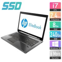 PC Portable HP EliteBook 8770w - i7 2.4Ghz 8Go 240Go SSD 17.3" FHD K3000M W10