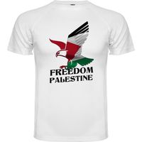T-shirt Palestine "L'AIGLE DE PALESTINE" | Tee shirt blanc "FREEDOM PALESTINE" du S au XXL