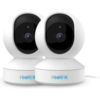 Reolink 2pcs Caméra de Surveillance WiFi 3MP Pan & Tilt,Caméra IP Zoom Vision Nocturne, Audio bidirectionnel, Sécurité pour Bébé -E1