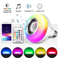 Ampoule Led E27 Couleur Changement de couleur Dimmable RGBW Télécommande Compris, Lumière intelligente Bluetooth