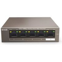 TENDA Switch de Bureau 5 Ports 10/100Mbps Base, TX RJ45, POE Switch Ethernet, ,Switch Poe 4 Ports, Plug&Play, TEF1105P-4-63W