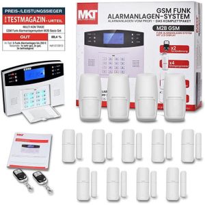 KIT ALARME Multi Trade Système D alarme Sans Fil Gsm M2b Kit 4 Nombreux Accessoires