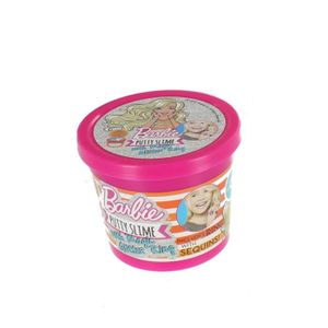 barbie putty slime with glitter ring