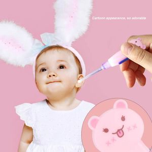 COTON-TIGE Atyhao Cure-oreille pour bébé Lampe de poche LED de dessin animé mignon Earpick dissolvant de cérumen avec outil de nettoyage de