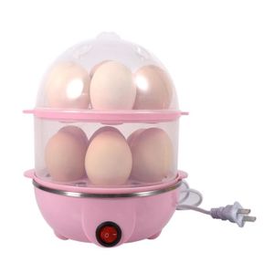 prise UE 220 V Cuiseur à œufs électrique 1/2/3 couches œufs durs Cuiseur à maïs avec arrêt automatique pour une utilisation dans la cuisine à domicile 1 couche 